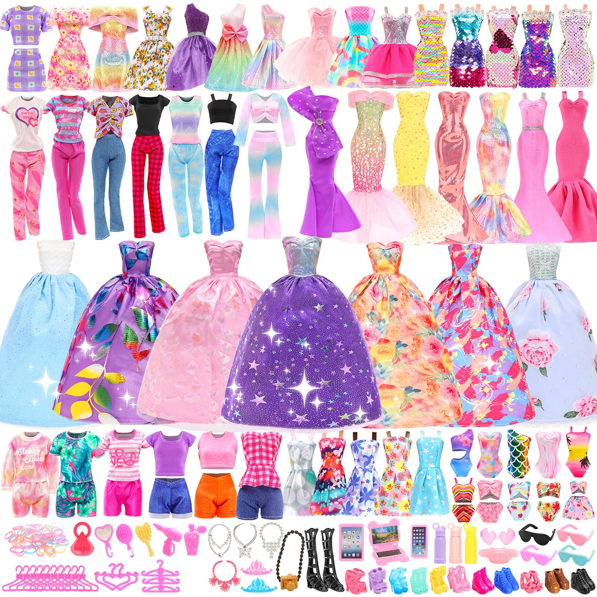 Barwa doll clothes collection box showcases a complete 11.5-inch wardrobe for imaginative play
