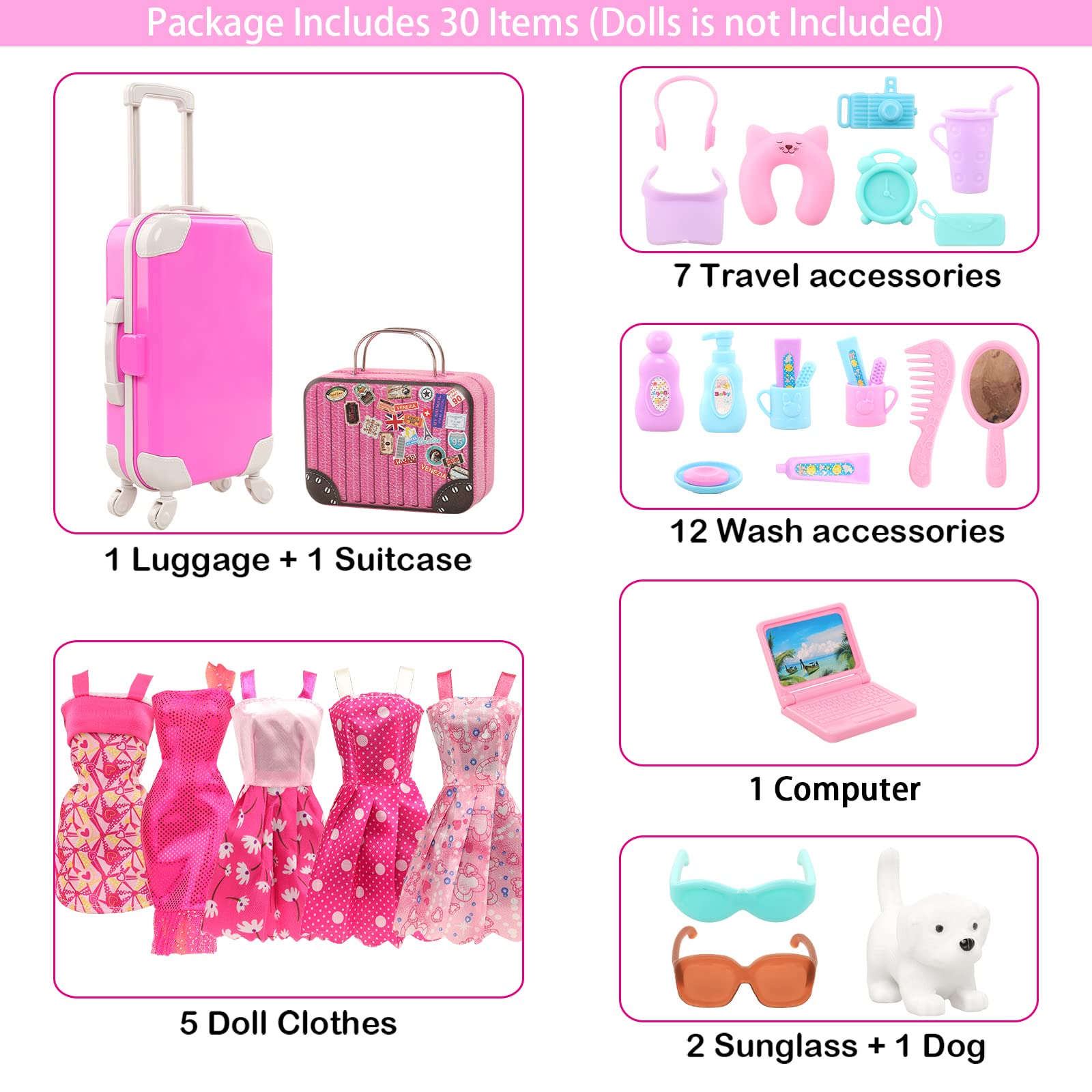 BARWA assorted doll shoes in colors for mix-and-match outfits.