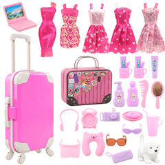 BARWA doll travel luggage and suitcase for 11.5-inch dolls, ideal for pretend trips.