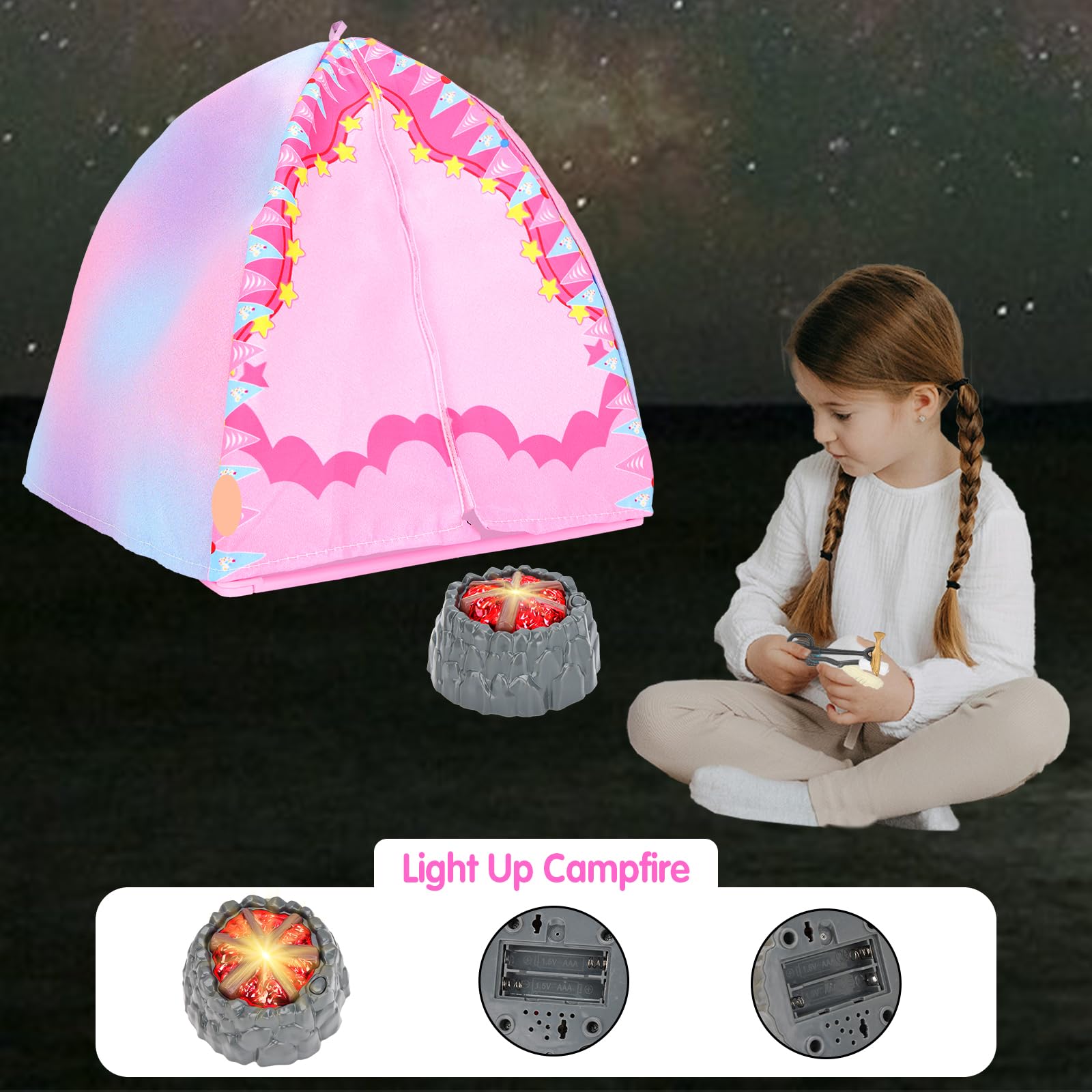 BARWA gift-boxed doll camping set is ideal for birthdays and holidays.
