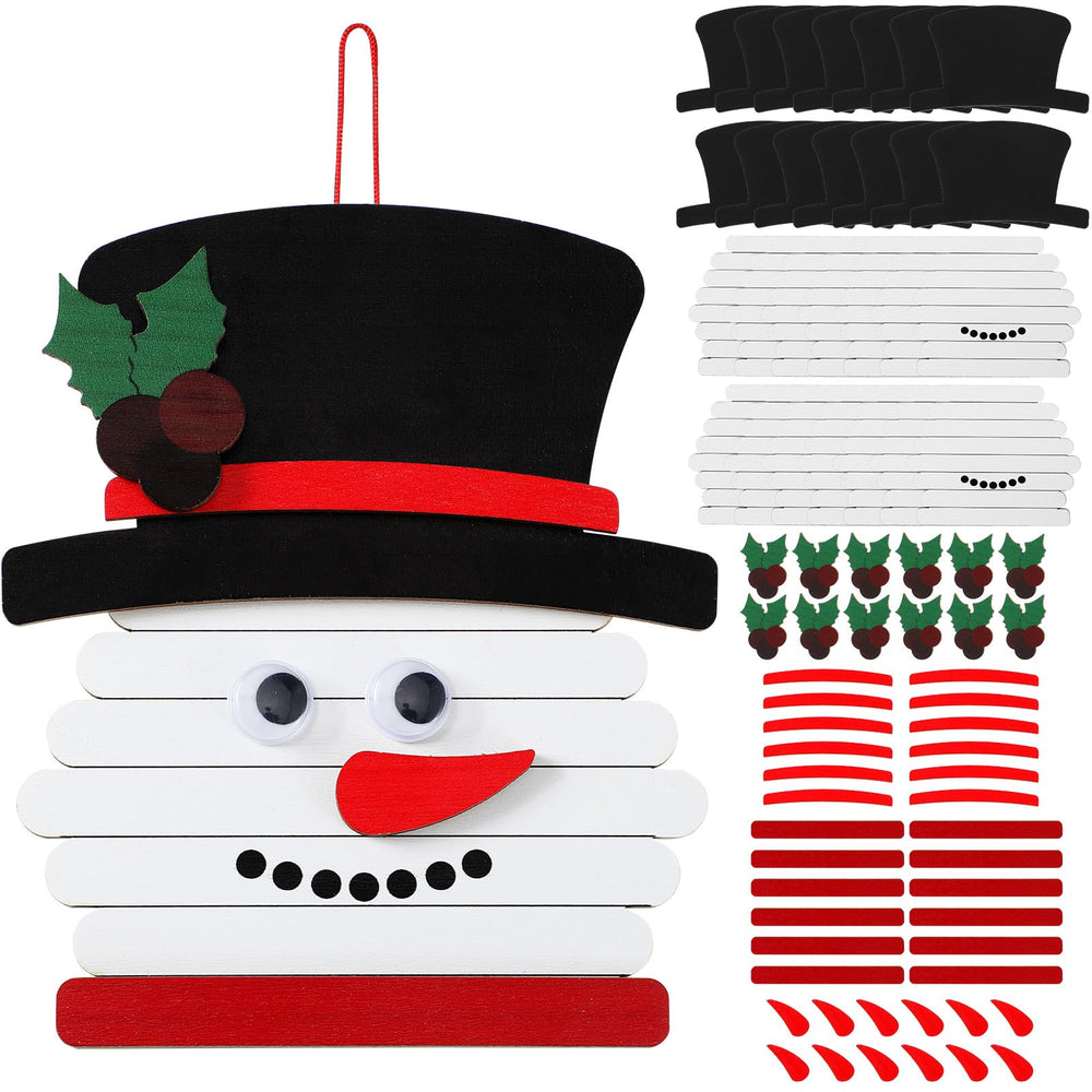 Barydat 12-pack snowman craft kit packaging for gifting and classroom use
