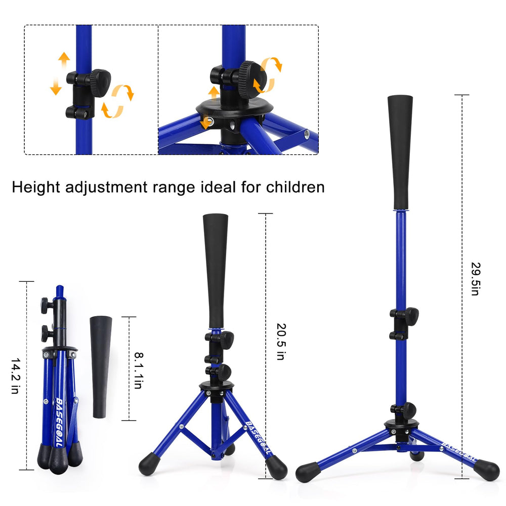 All-included BaseGoal set with bat and ball for immediate training.