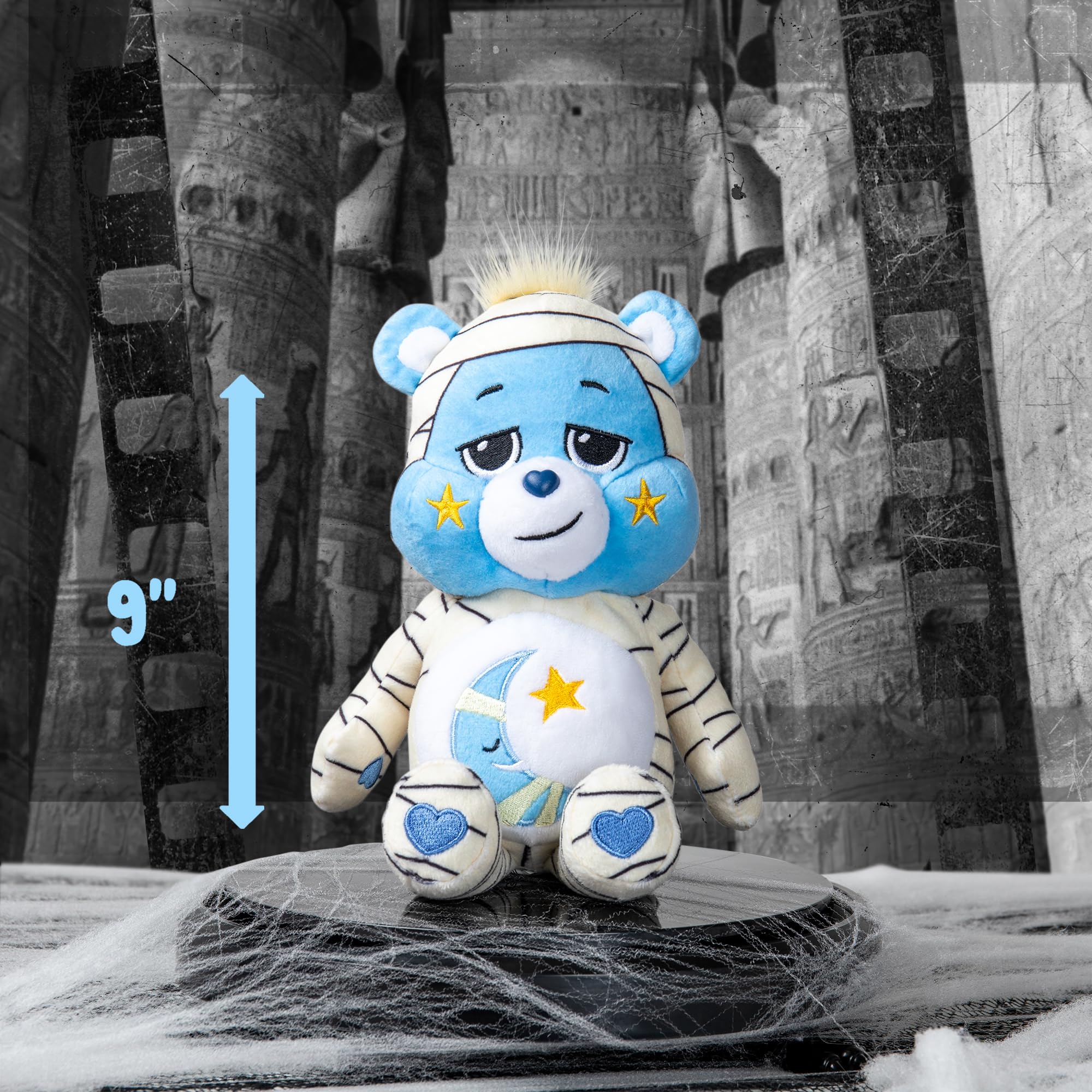Basic Fun 9-inch plush crossover, Care Bears and Universal Monsters