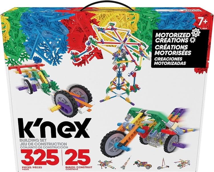 Basic Fun K'NEX helicopter model features motion to encourage problem-solving and hands-on play.