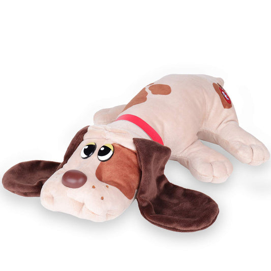Basic Fun Pound Puppies 17-inch beige plush with brown spots for cozy hugs and nostalgia
