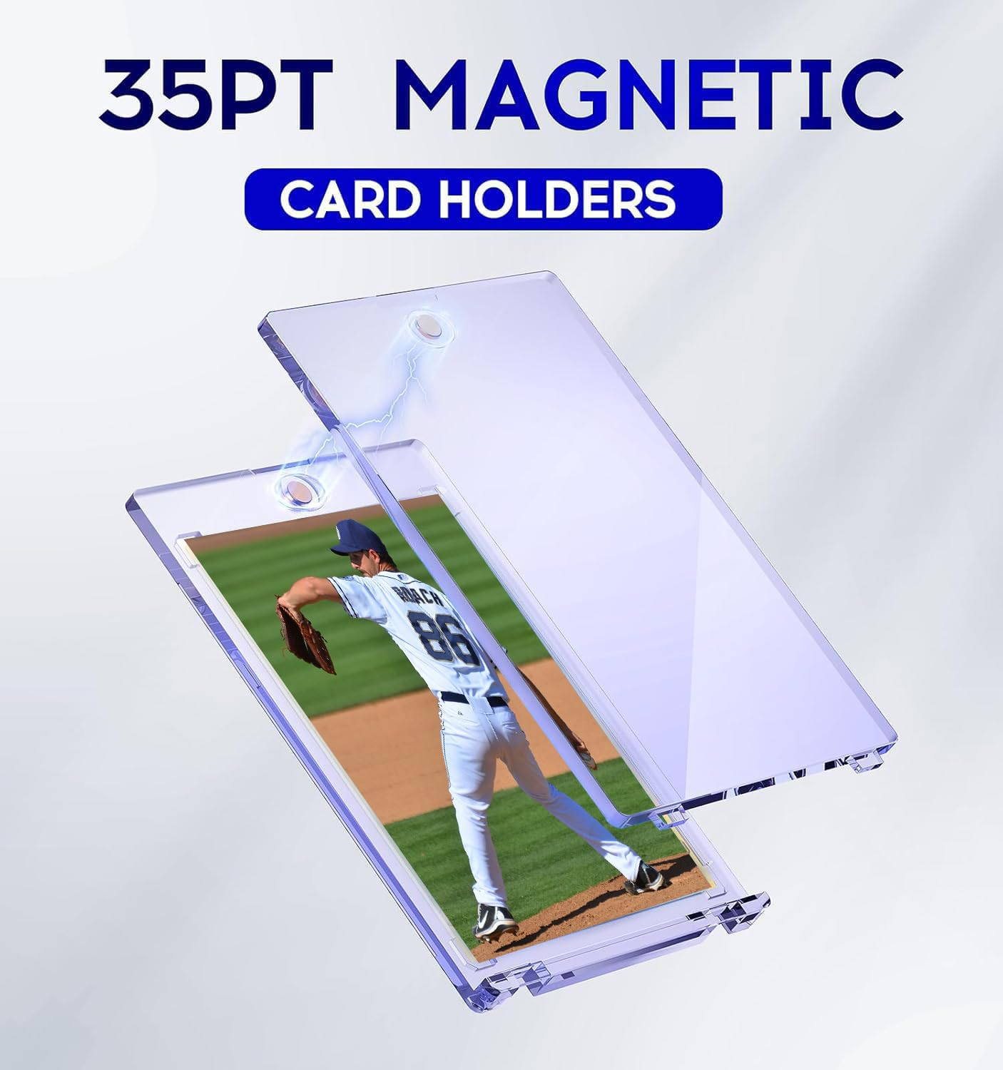 Basthalan 50ct magnetic card holder closed, demonstrating dust and moisture seal