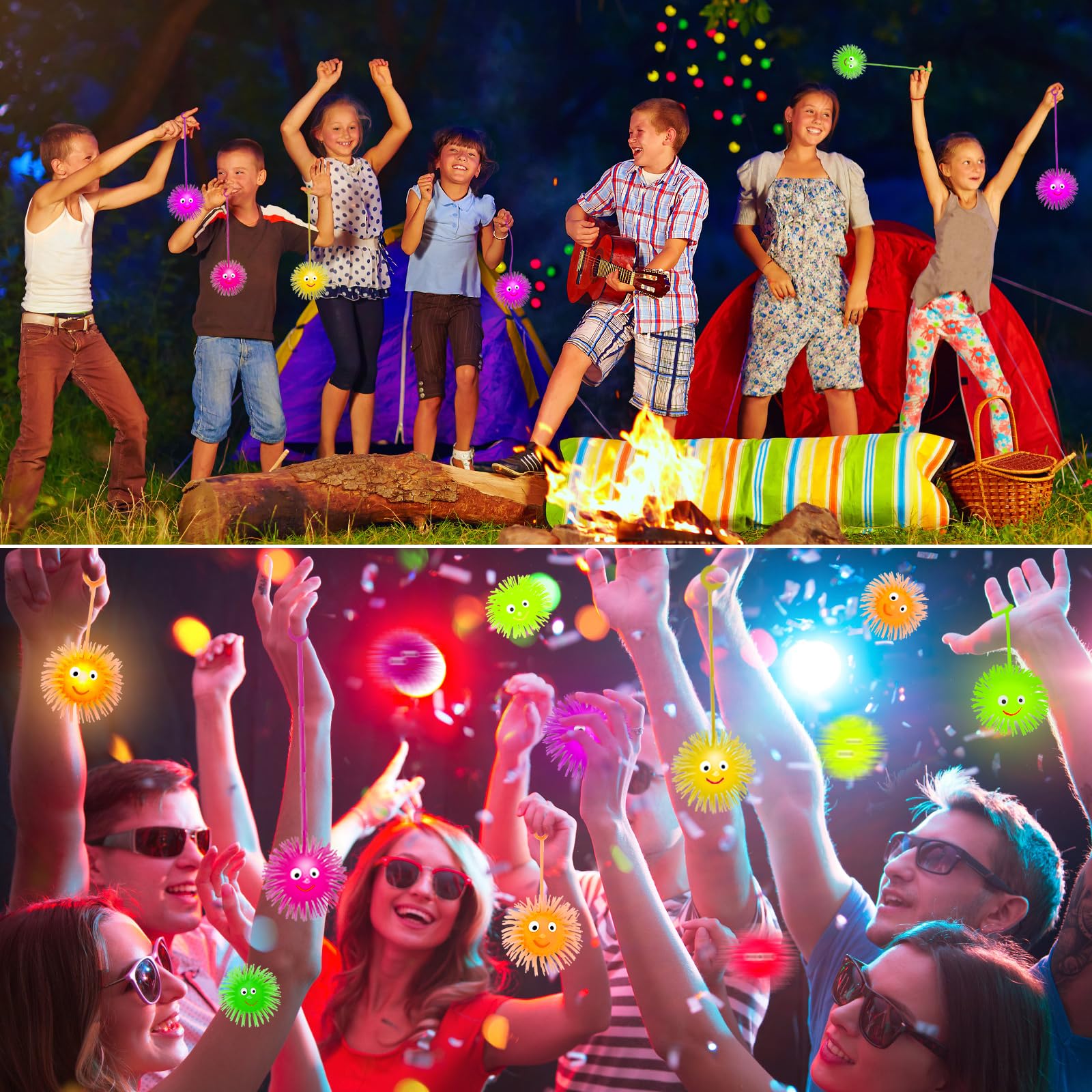 Basytodio 24-pcs light-up balls set for party favors and prizes