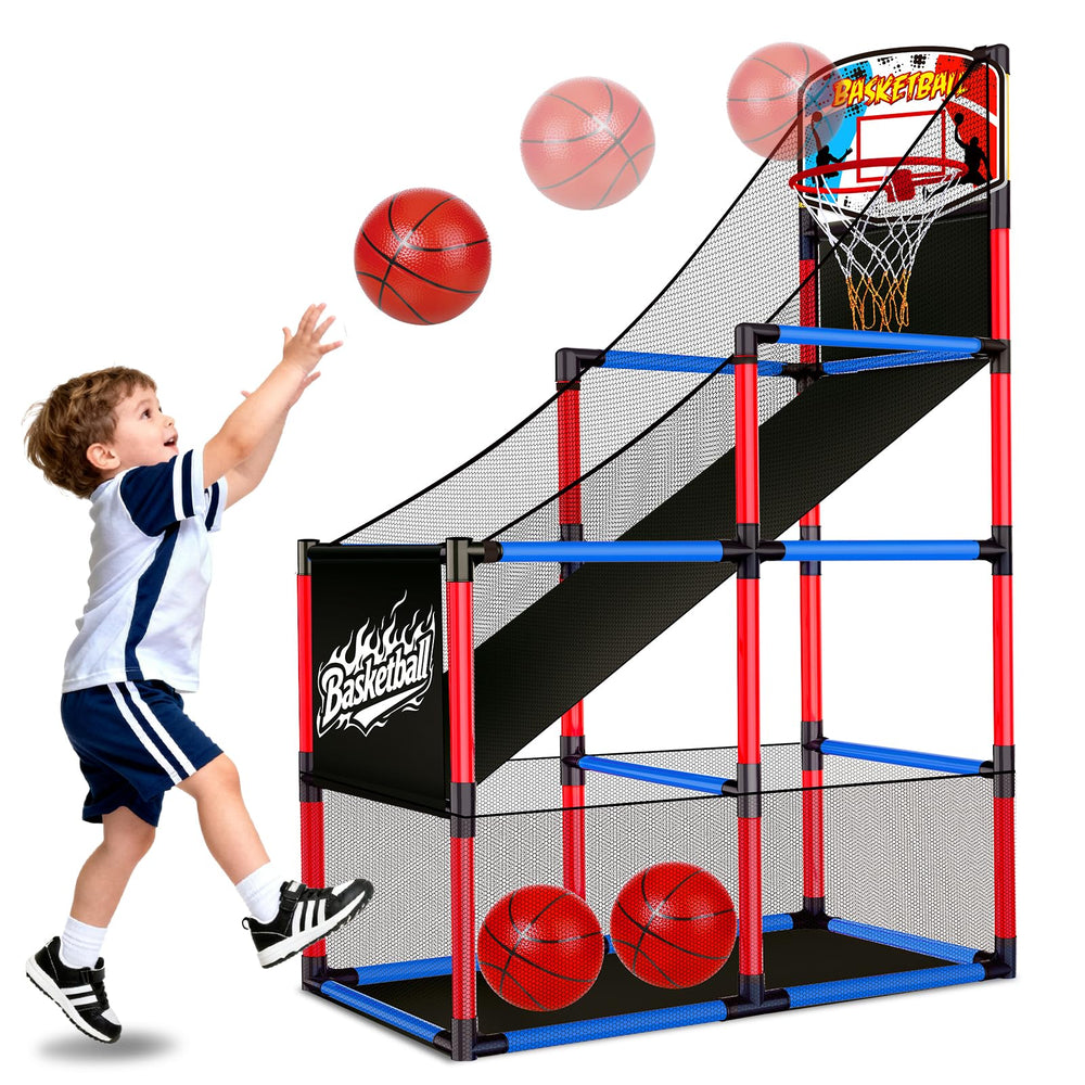 Basytodio arcade basketball hoop set for versatile indoor and outdoor play