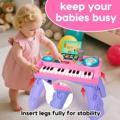 Basytodio Baby DJ Table DJ mixer view introduces instrument sounds and rhythms.