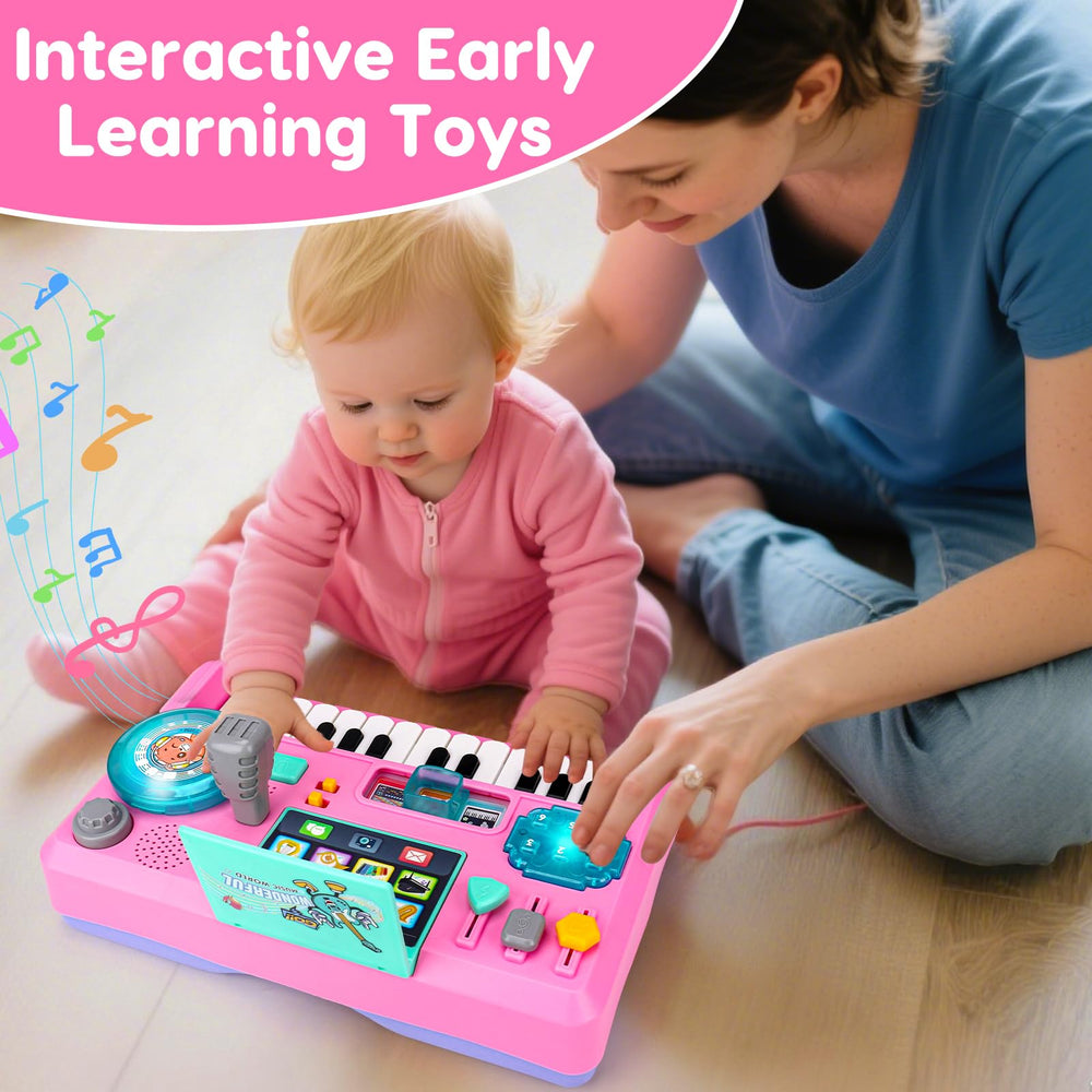 Basytodio Baby DJ Table sturdy legs support floor or table play.