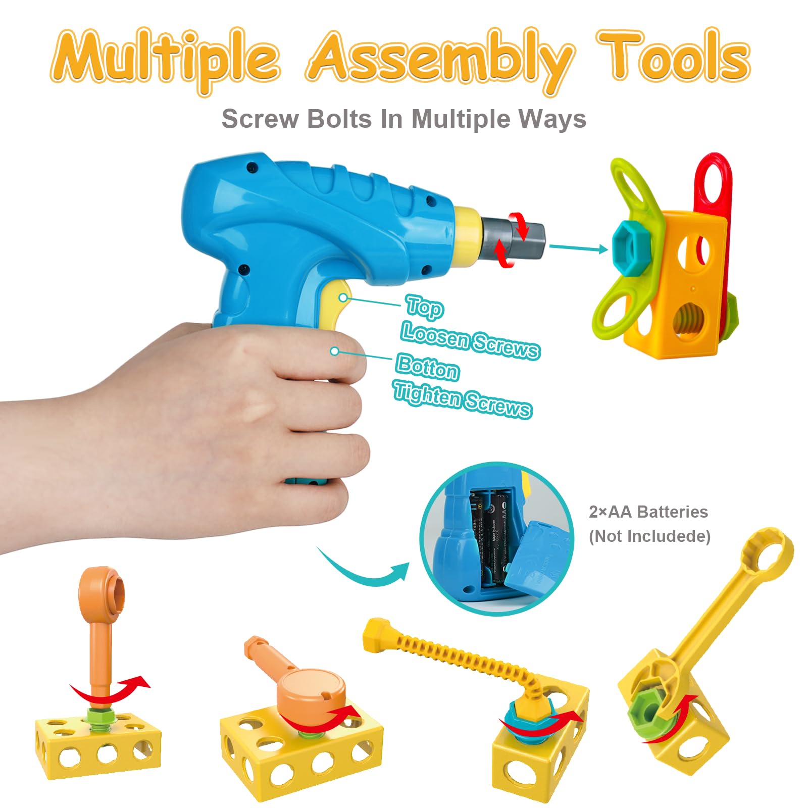 Basytodio kid-friendly pieces with smooth edges enable safe, creative construction sessions