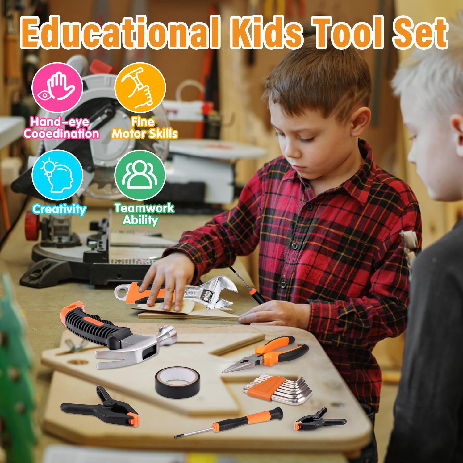 Basytodio level and measuring tools enable precise, age-appropriate projects.