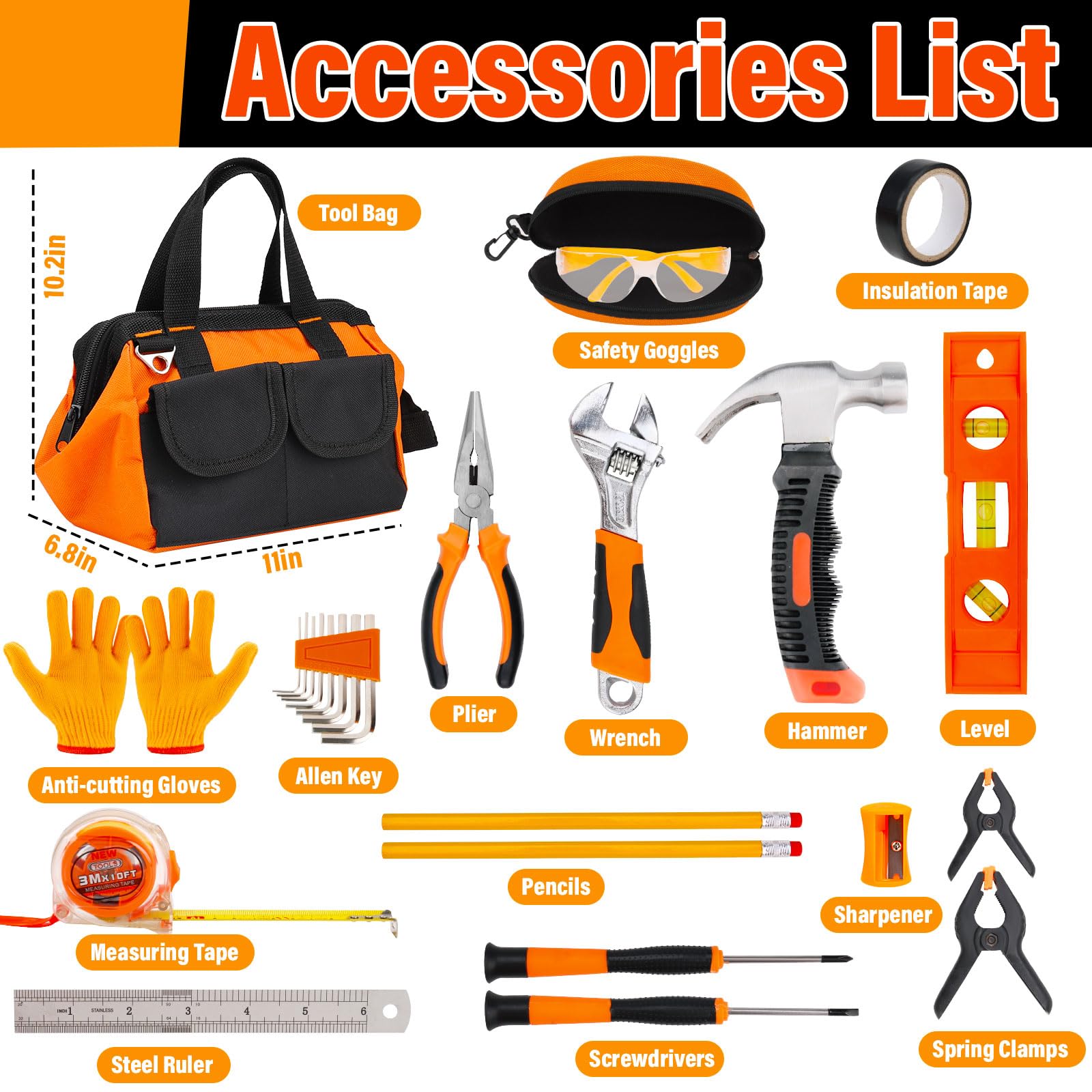 Basytodio storage bag keeps tools organized for quick cleanup after projects.