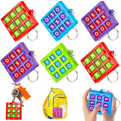 Basytodio tic tac toe keychains set in bright colors, perfect party favors and classroom rewards.