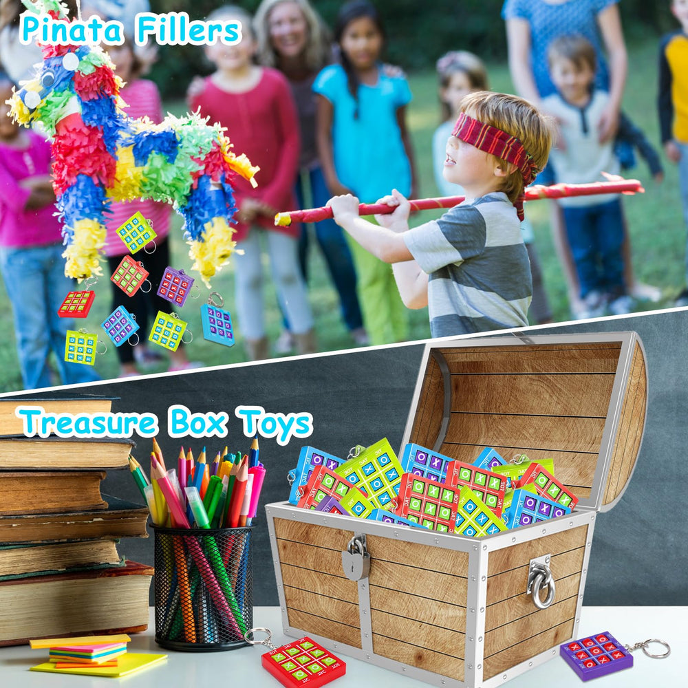 Basytodio tic tac toe keychains pinata fillers, fun bulk gifts for celebrations.