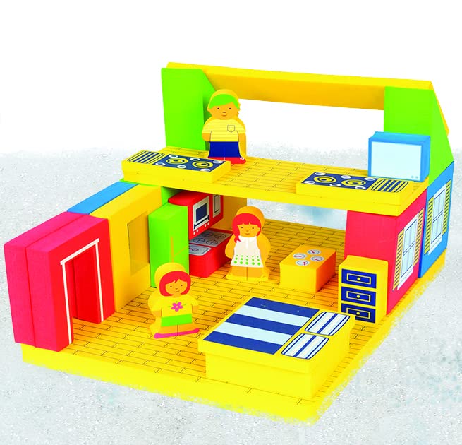BathBlocks in bubbly bath, encouraging creative play and sensory exploration.