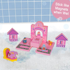 BathBlocks knight figure bath toy supports creative building in water.
