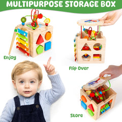Batlofty bead maze offers tactile exploration and problem solving on a compact learning cube.