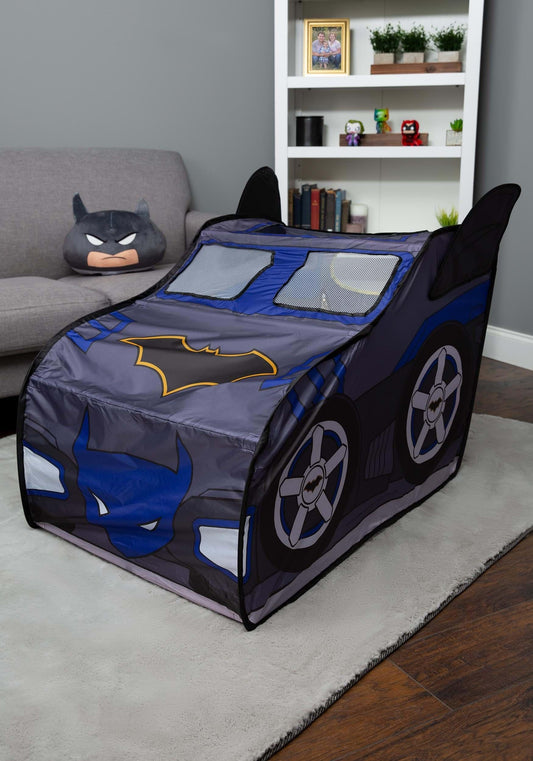 Batman Batmobile Pop-Up Tent rear entrance for easy access and play.