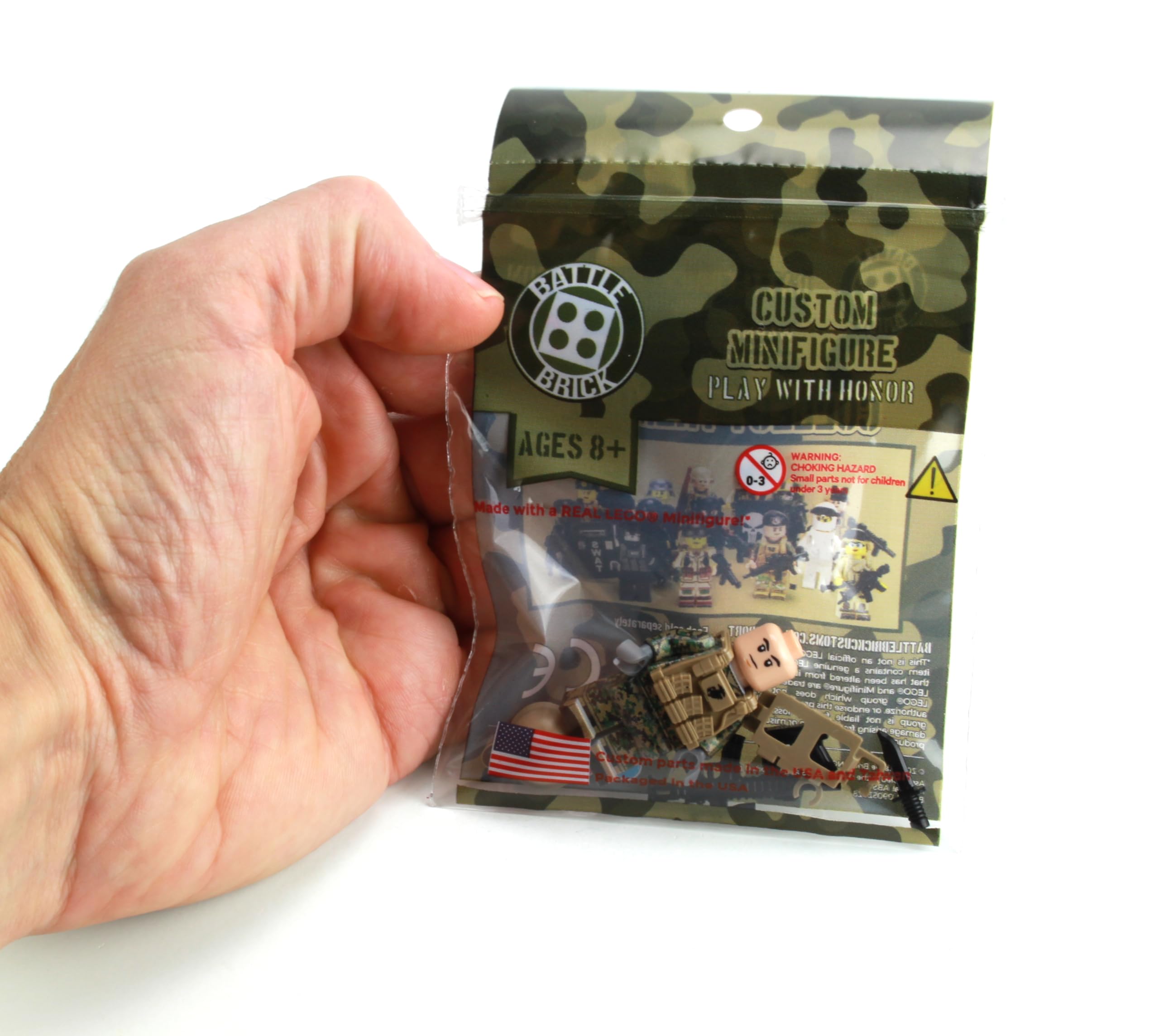 Battle Brick MARPAT direct print on all sides highlights camouflage details.