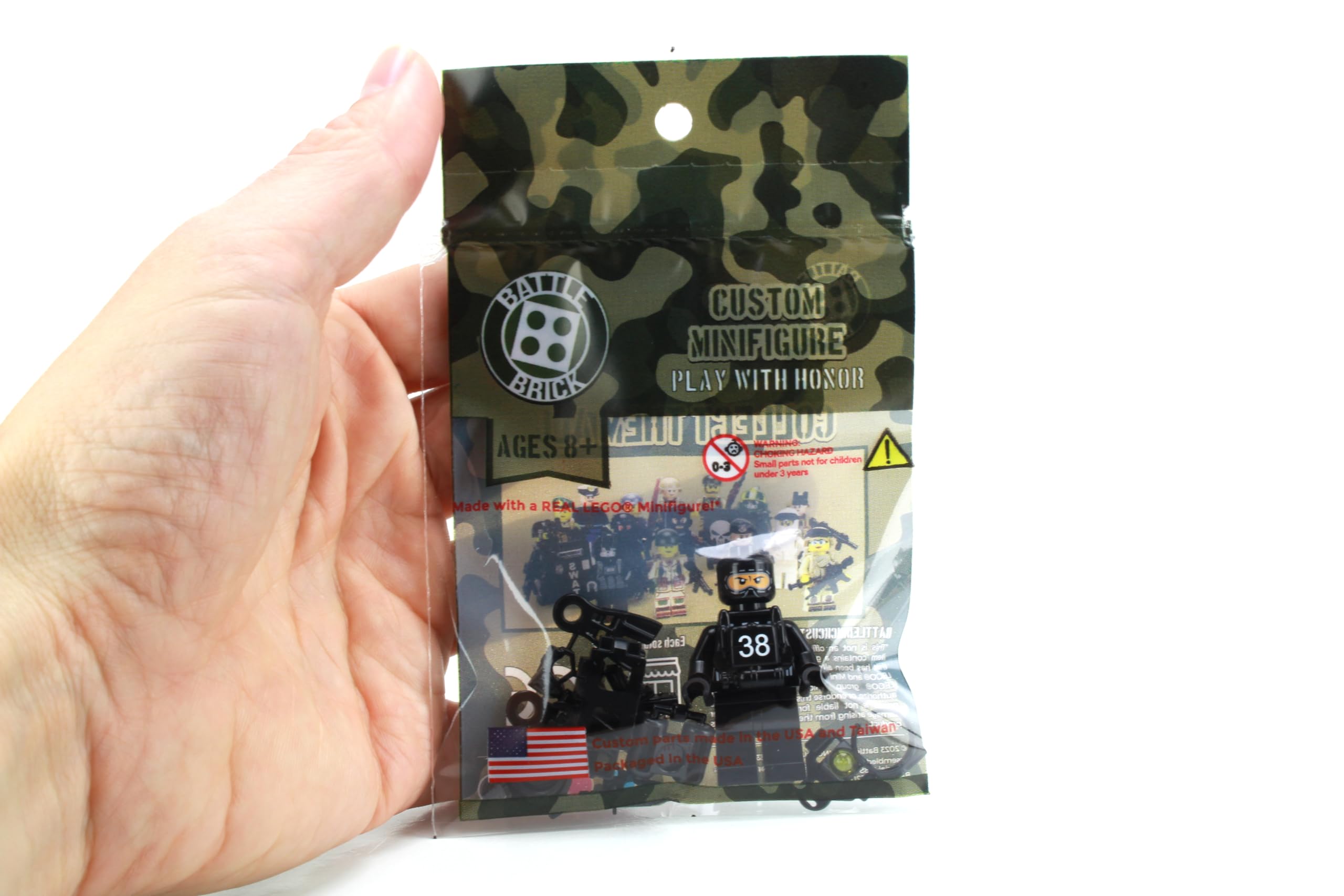 Battle Brick Navy Seal Diver assembled in the USA for a high-quality collectible.