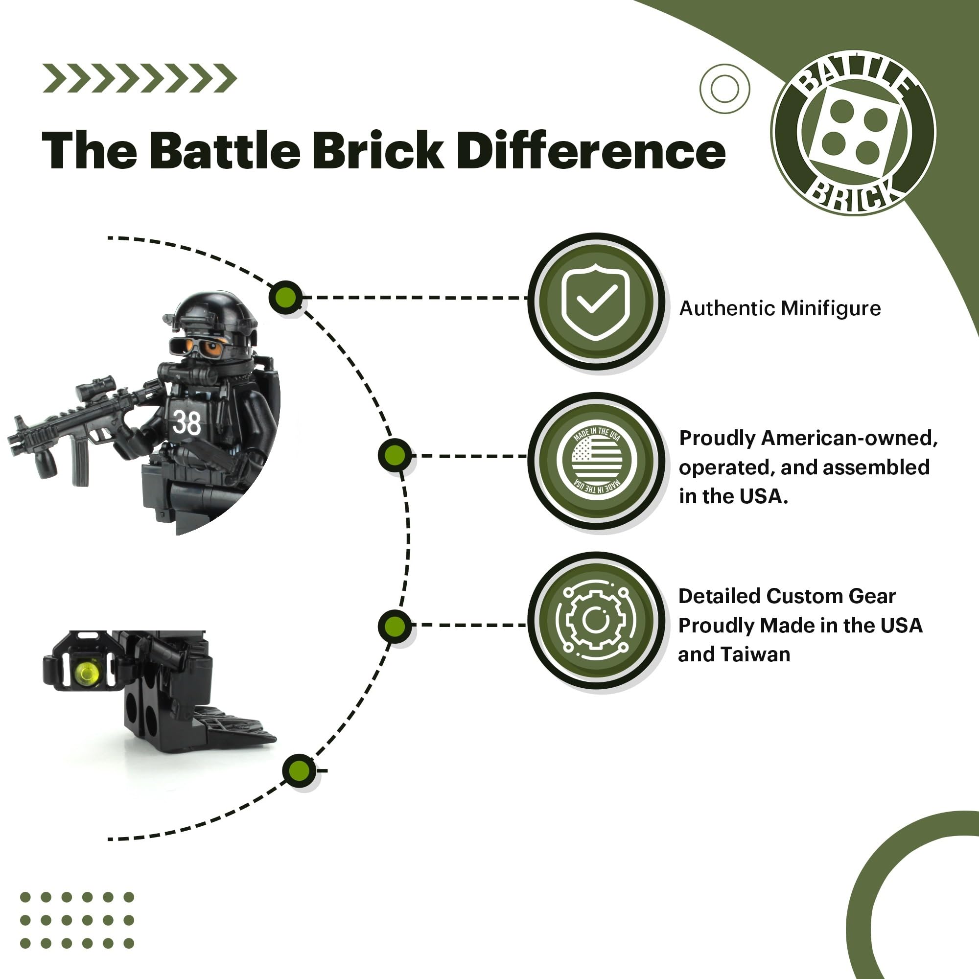 Battle Brick Navy Seal Diver eco-friendly packaging bag for gifting.