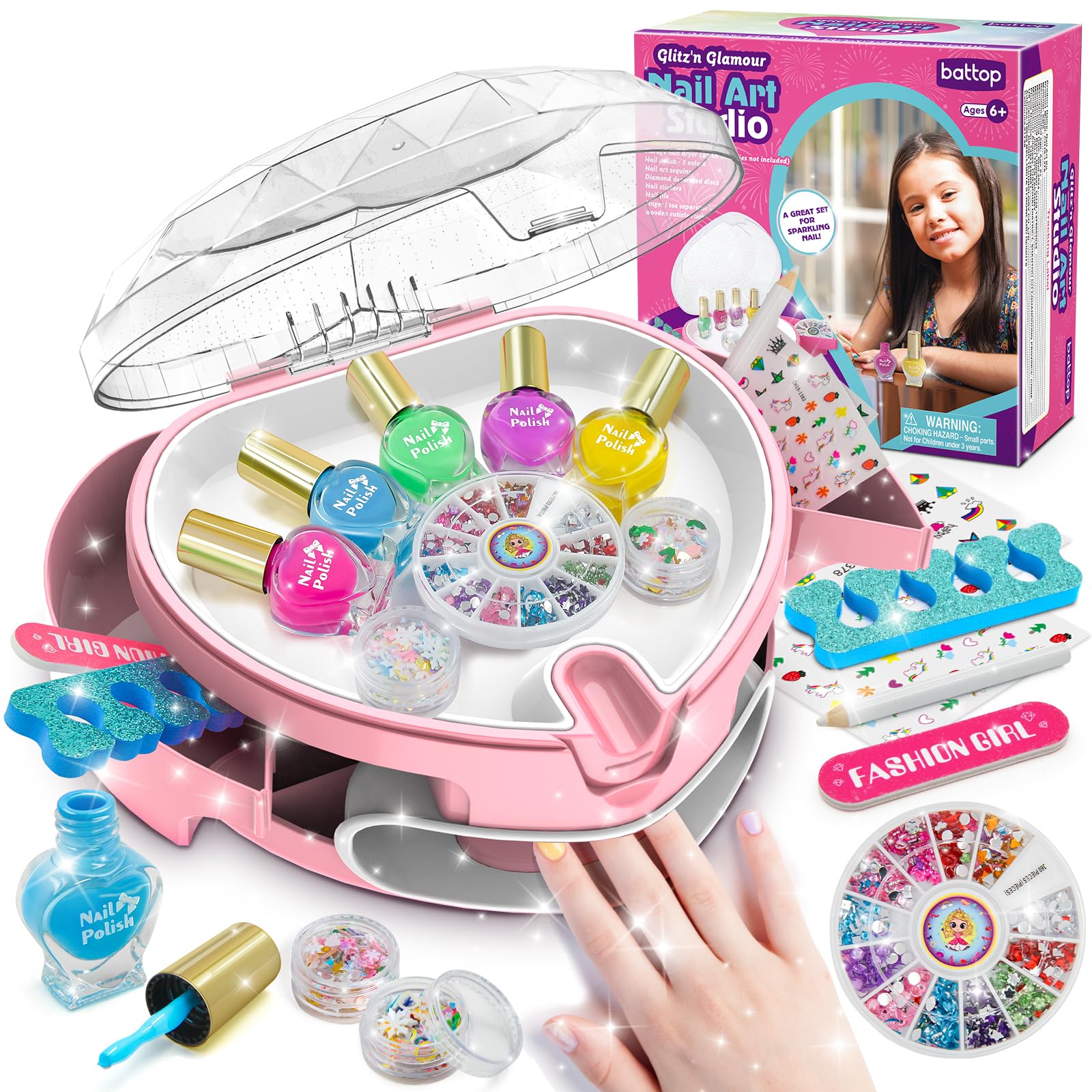 BATTOP Dress-Up Nail Kit Gift idea for a playful birthday surprise.