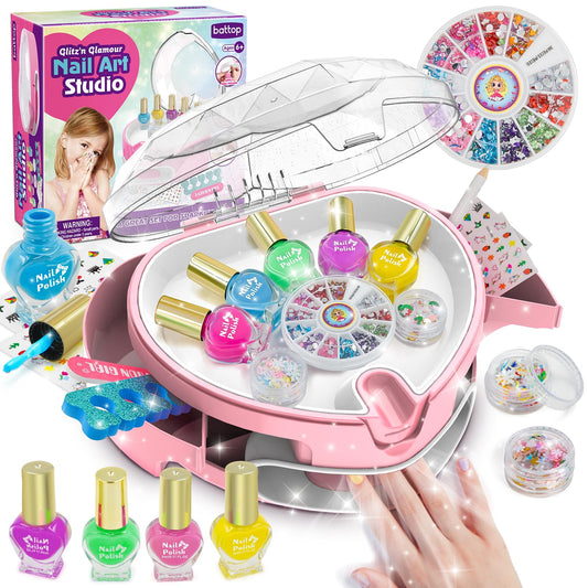 BATTOP Kids Nail Dryer Organizer keeps a tidy, kid-friendly manicure station.