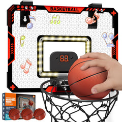 BATURU over-door hoop with LED lights for instant feedback during games.