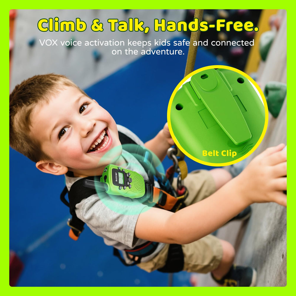 BATURU durable kids walkie talkie designed to survive drops and rough handling.