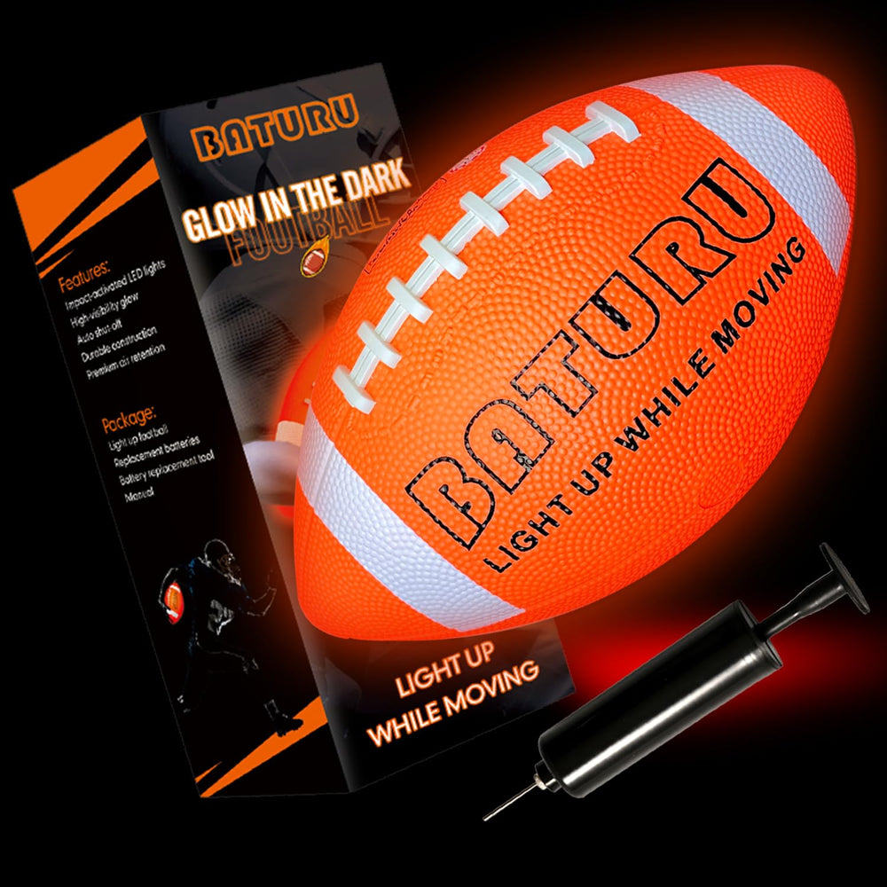 Baturu glow-dark football with LED illumination for safer evening catches