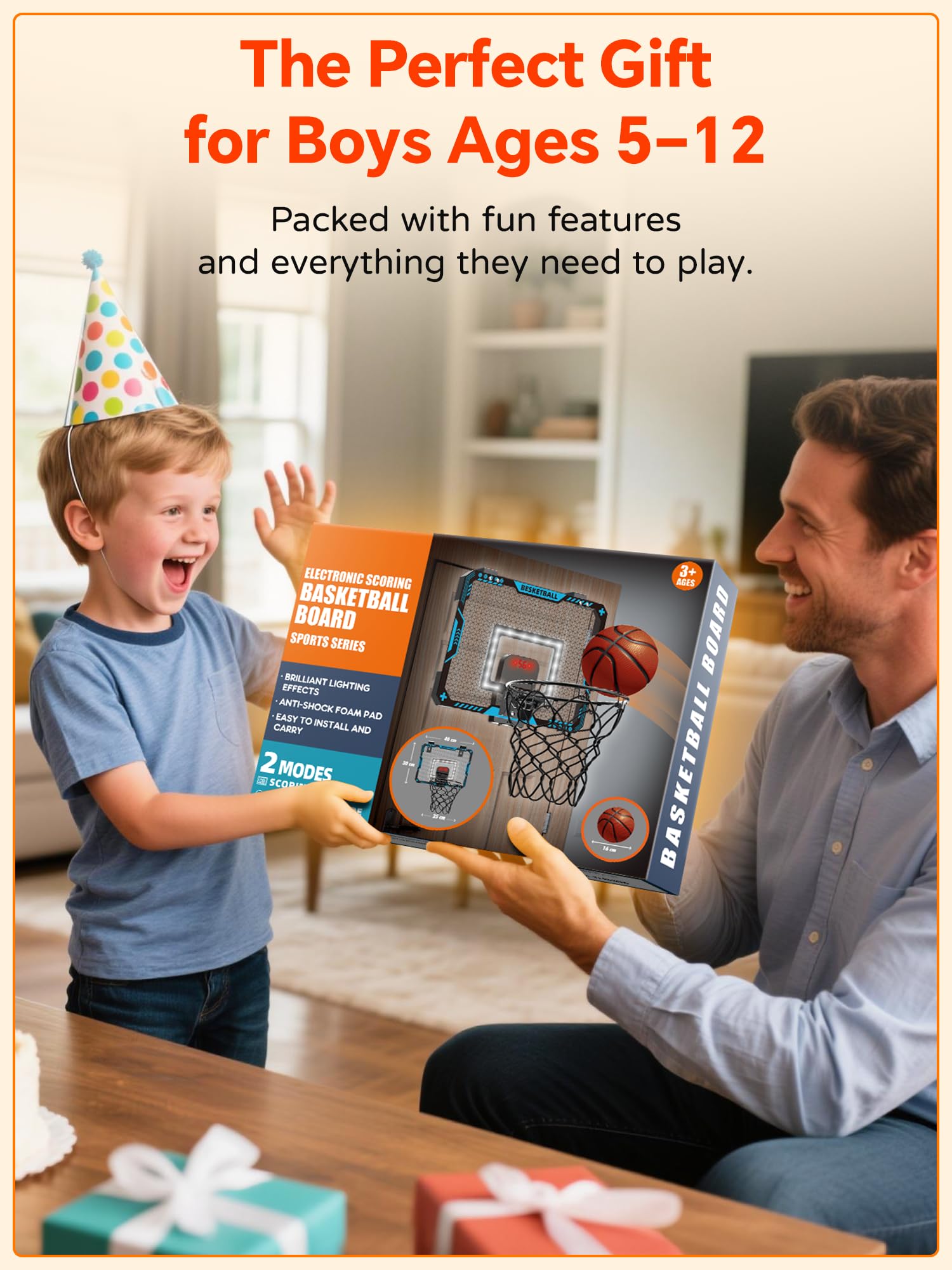 BATURU kids basketball toy adds active fun to a bedroom or playroom
