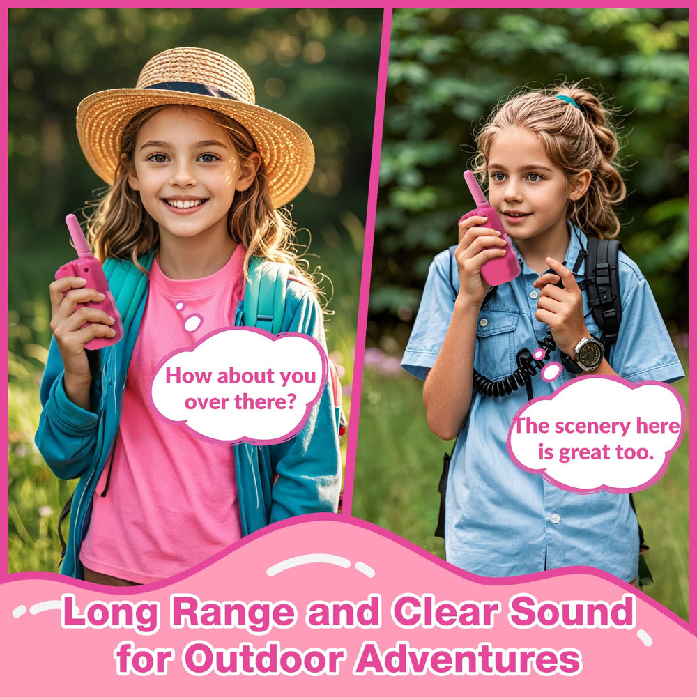 BATURU pink-buttons-antenna close-up demonstrates easy push-to-talk and accessible controls.