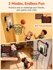 BATURU LED scoreboard and cheering sounds enhance indoor practice sessions.