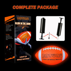 Baturu night play in backyard demonstrates glow feature for family fun