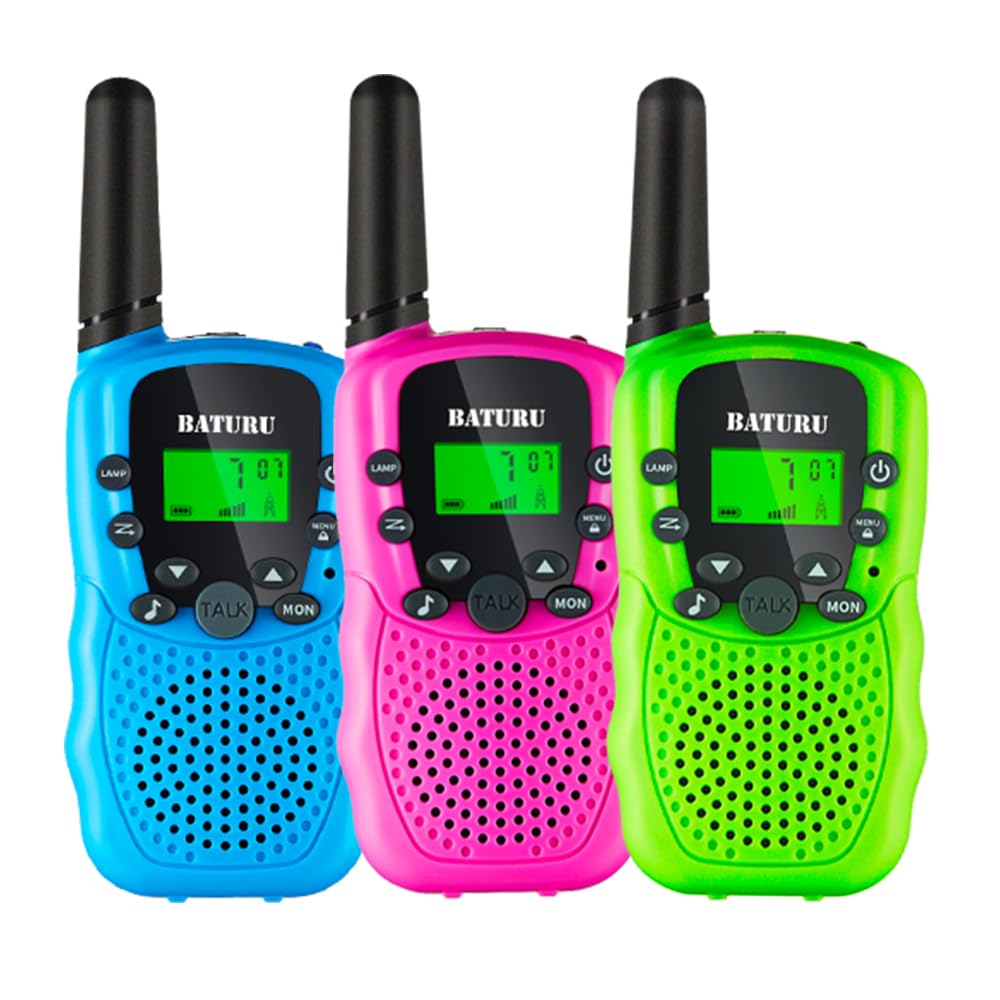 Baturu walkie talkies with 3-mile range for clear outdoor play sessions