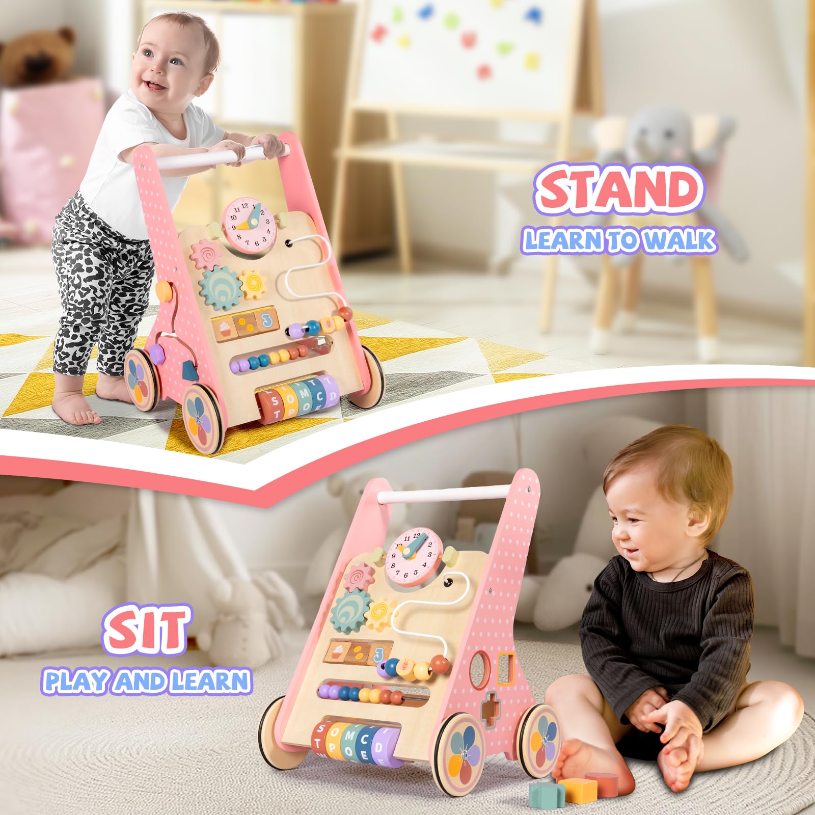 BAUTIA wooden walker durable construction for long-lasting use