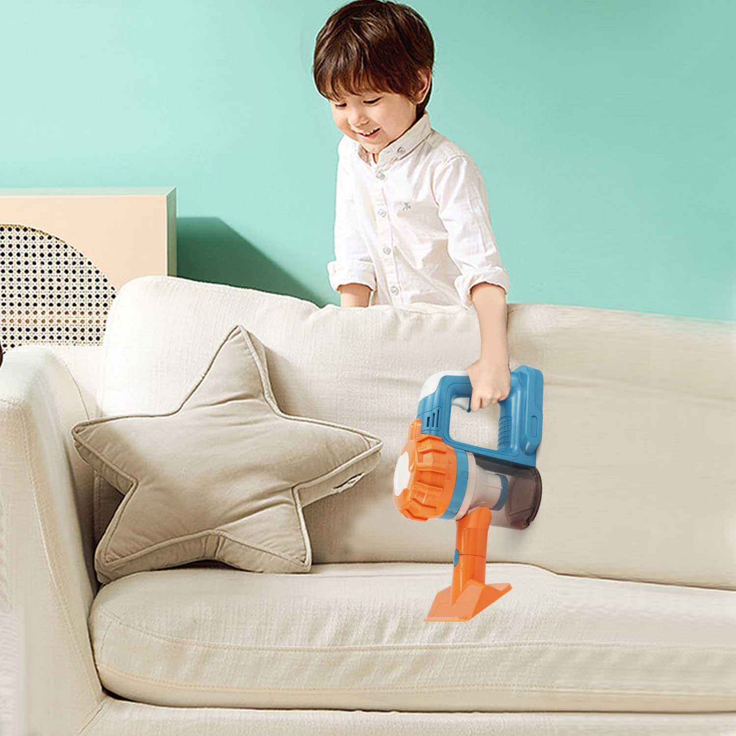 Baymi 630Blue 3-in-1 kids vacuum child playing conveys hands-on learning