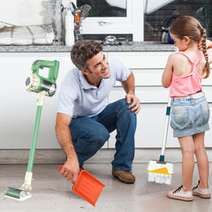 BAYMI durable ABS plastic toy vacuum designed for long-lasting play.