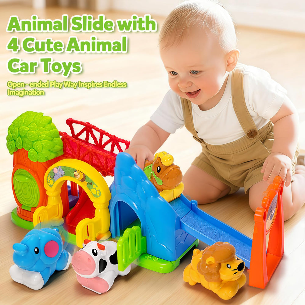 BAYSING animal-cars-lion fosters storytelling and color recognition.