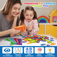 Color-coded level cards guide progressive word learning with bright cues.