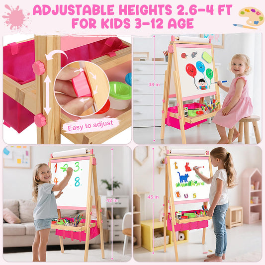BAYSING easel bundle with art supplies for quick, mess-contained creative sessions.