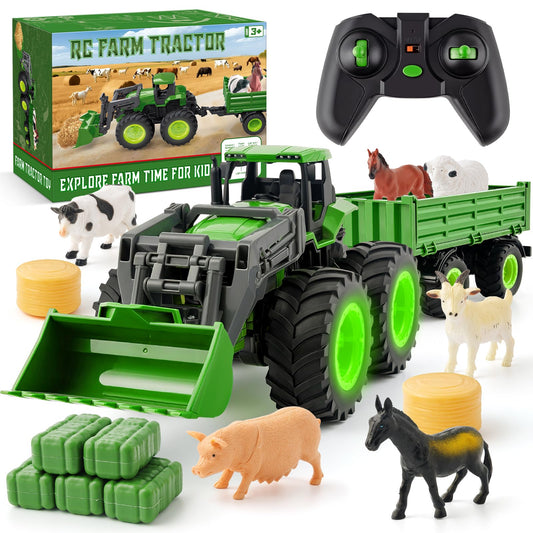 BAYSING remote-control tractor front loader for hands-on farm play.