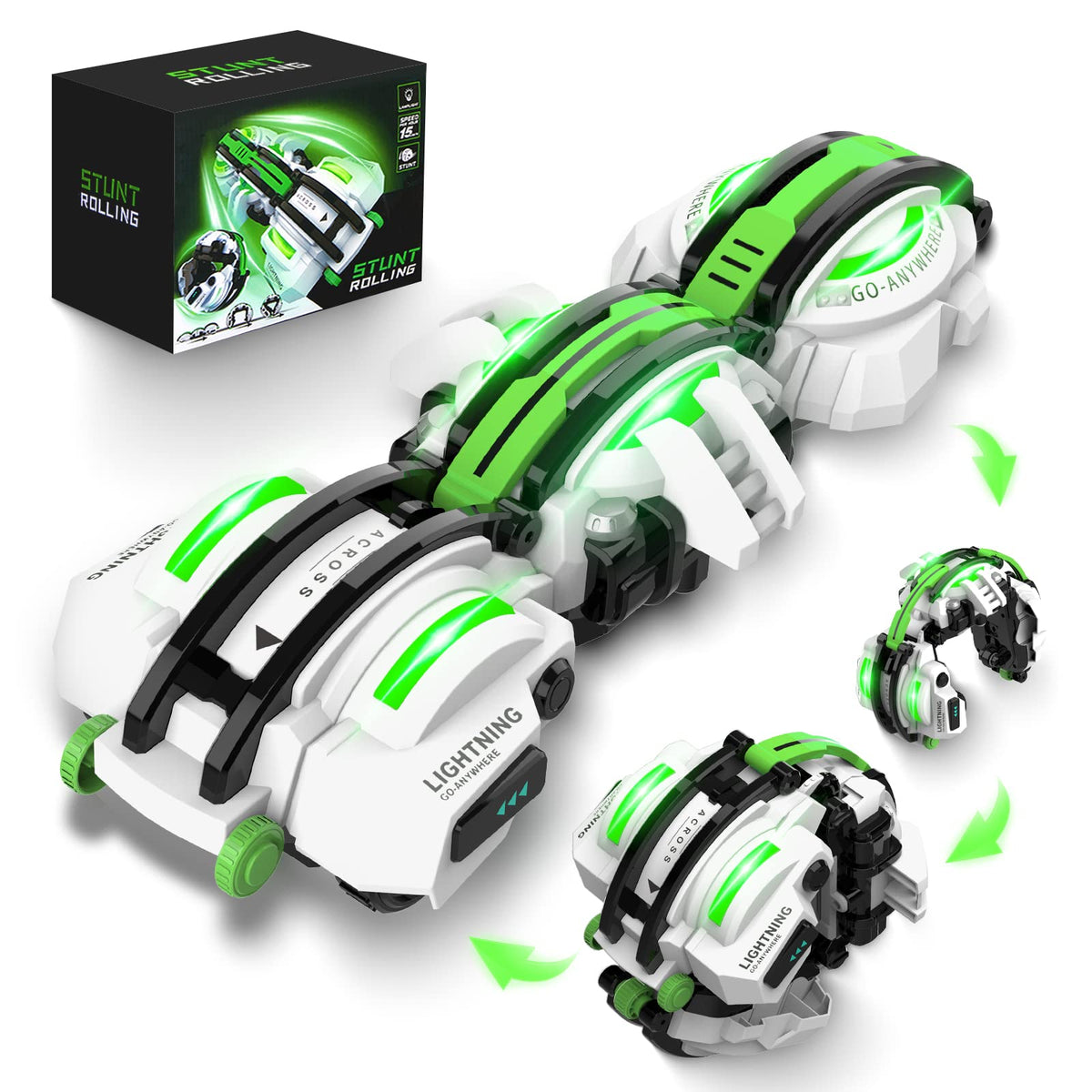 BAZADER RC Car with LED lights for bright, safe night fun.
