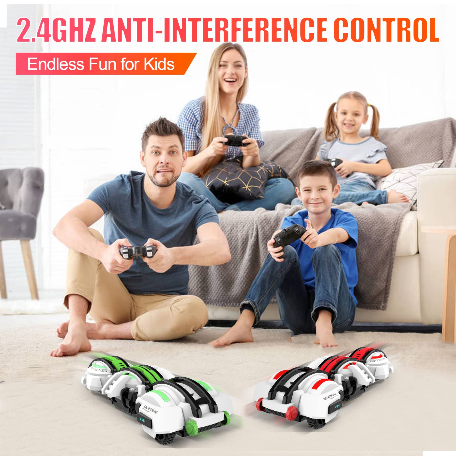 Two rechargeable batteries extend playtime up to 60 minutes