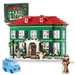 BBEUU Christmas House with lights, a detailed 1,187-piece display piece for holidays