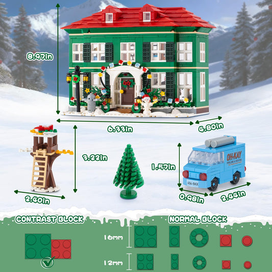 BBEUU Christmas House interior with sofa and telephone for authentic scene