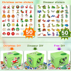 BBGISHO dinosaur piggy bank includes DIY sticker set for personalization