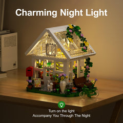 BBGTOY Girls Flower House LED lighting adds warm ambience for night-time displays