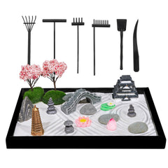 Bbiamsleep Zen Garden Kit desk tray with sand and tools for focus.